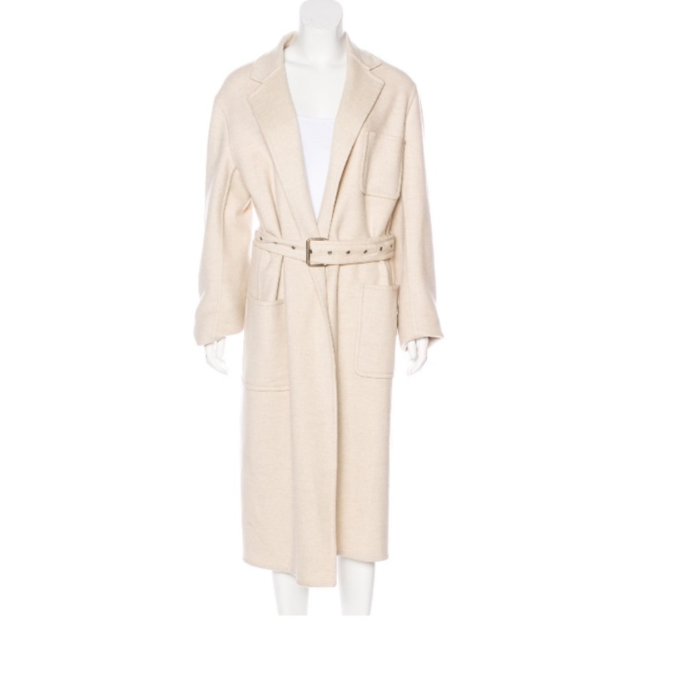 CÉLINE Phoebe Philo Cashmere Belted Coat Sz 36 - Picture 5 of 16